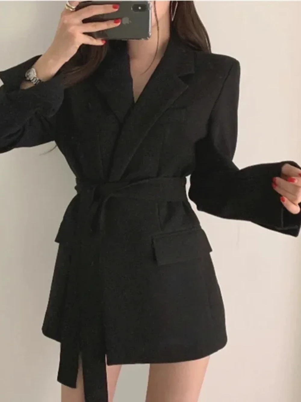 Structured Long Blazer