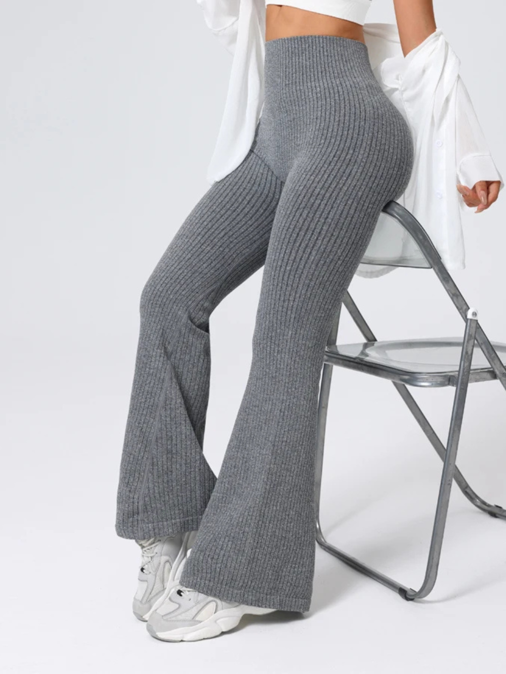 High Waisted Flared Pants