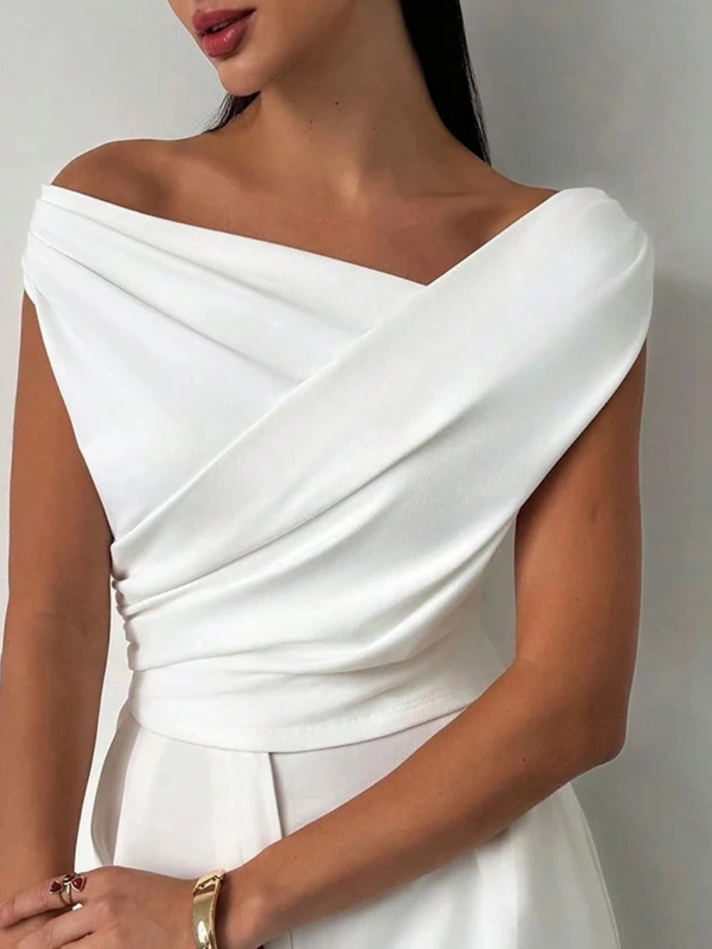 Elegant Slash Neck Top